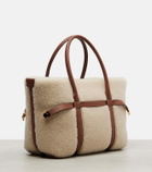 Loro Piana Ghiera Small shearling-trimmed tote bag