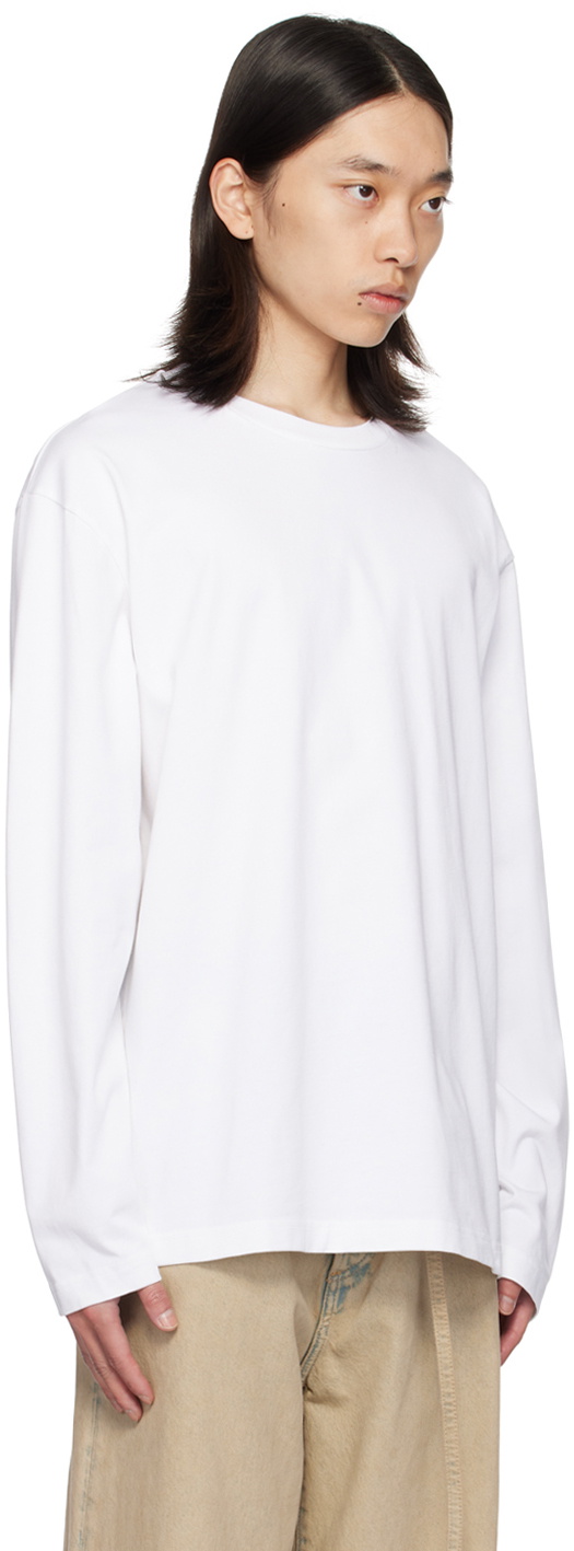 Róhe White Oversized Long Sleeve T-Shirt