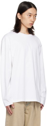Róhe White Oversized Long Sleeve T-Shirt