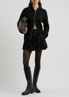 Helmut Lang Bubble Satin Mini Skirt Black