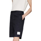Thom Browne Navy Twill Unconstructed Chino Shorts