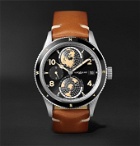 Montblanc - 1858 Geosphere Automatic 42mm Stainless Steel, Ceramic and Leather Watch, Ref. No. 119286 - Black