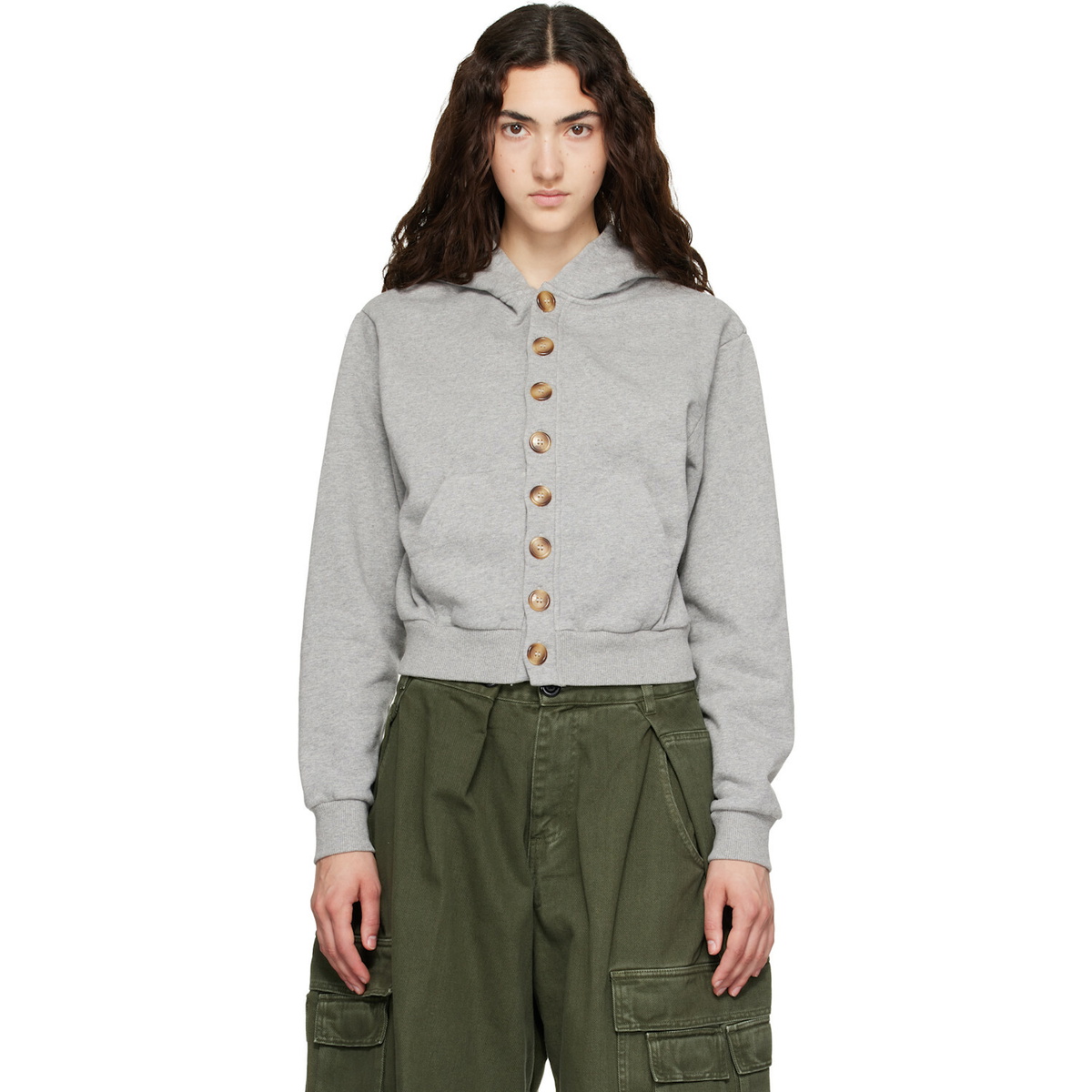 ABRA Gray Cardigan Hoodie