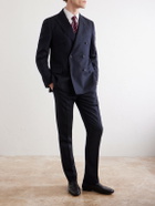 Lardini - Double-Breasted Pintriped Wool Suit Jacket - Blue