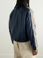 Marni - Striped Leather Jacket - Blue