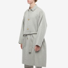 Acne Studios Men's Dape Double Houndstooth Coat in Grey/Off White
