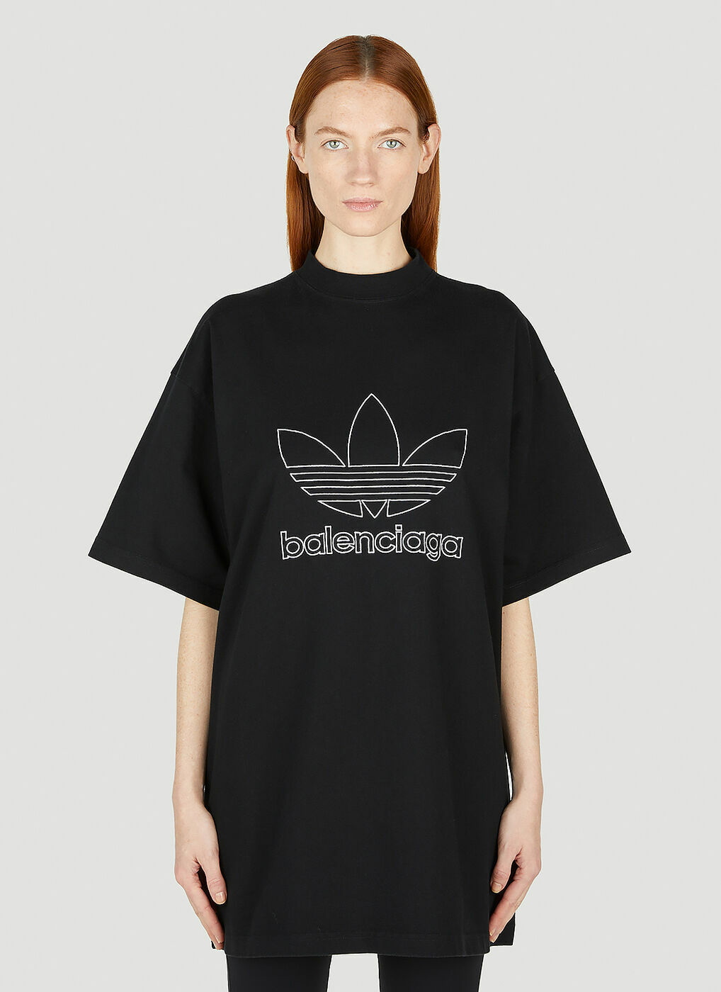adidas x Balenciaga - Logo Print T-Shirt in Black adidas