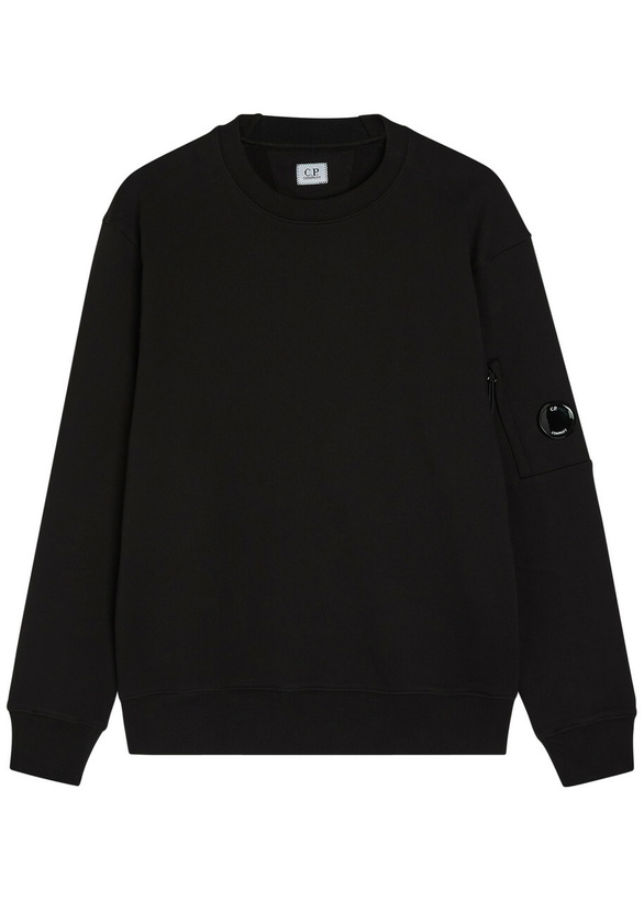 Photo: C.P. Company Logo Cotton Sweatshirt Black