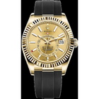Rolex Sky-Dweller Automatic Chronometer 18 kt Yellow Gold Champagne Dial Mens Watch 326238CSR