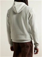 adidas Originals - Essential Logo-Embroidered Cotton-Blend Jersey Hoodie - Gray