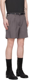 Dries Van Noten Gray Cinch Shorts