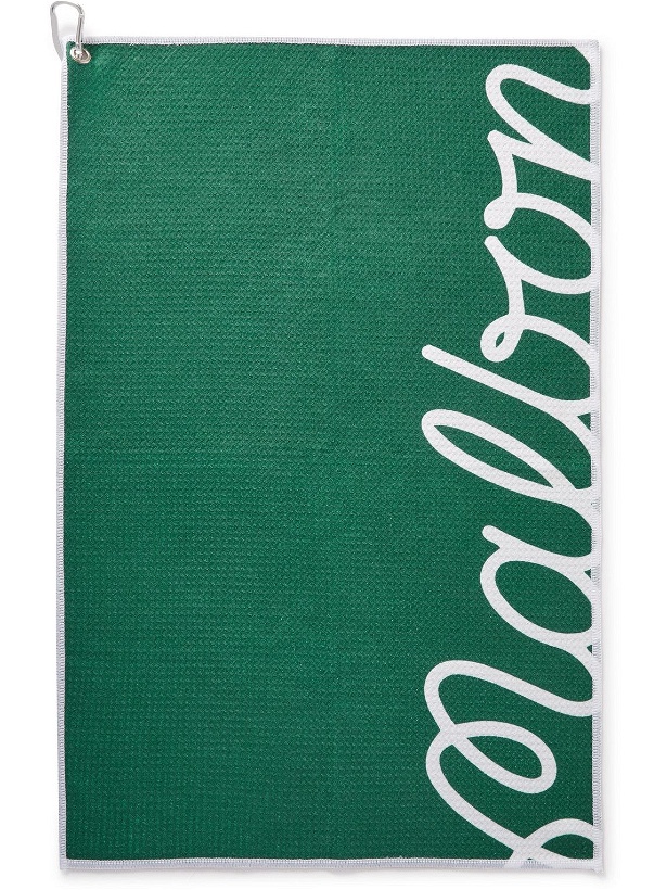 Photo: Malbon Golf - Logo-Print Terry Golf Towel
