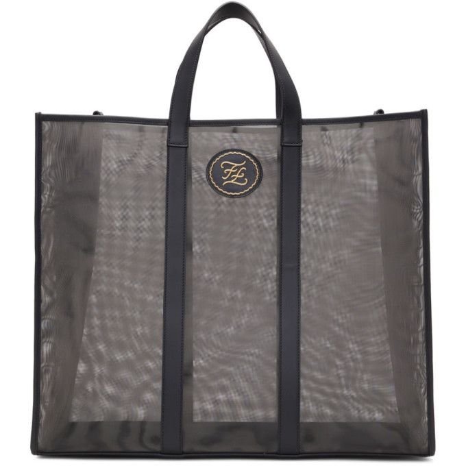 Photo: Fendi Black Mesh Karligraphy Tote