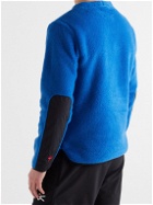 DISTRICT VISION - Sola Shell and Mesh-Trimmed Polartec Fleece Sweatshirt - Blue