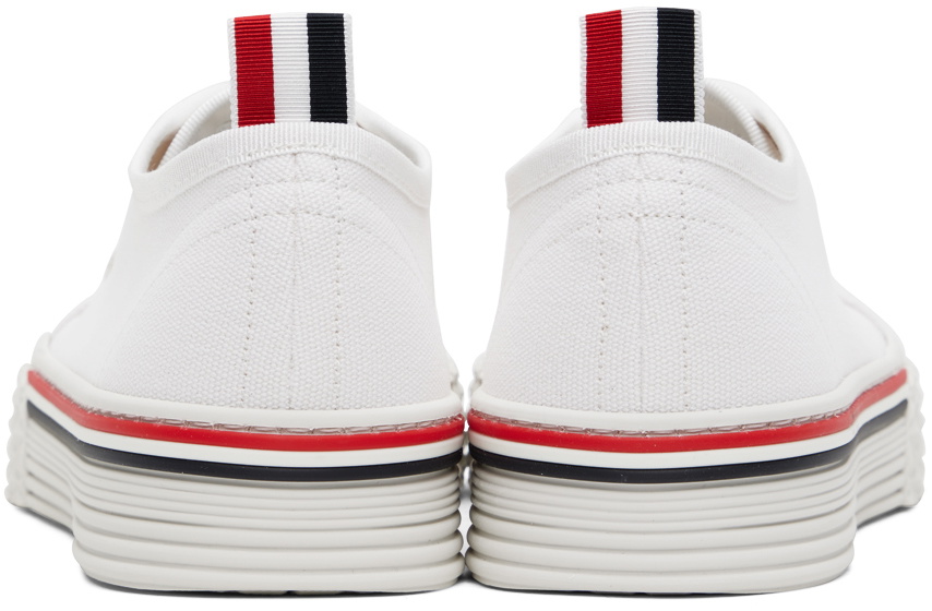 【関税込み】thom browne 'Collegiate' sneakers THOM BROWNE Collegiate leather high-top sneakers | THE OUTNET