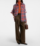 God's True Cashmere Americana plaid cashmere shirt
