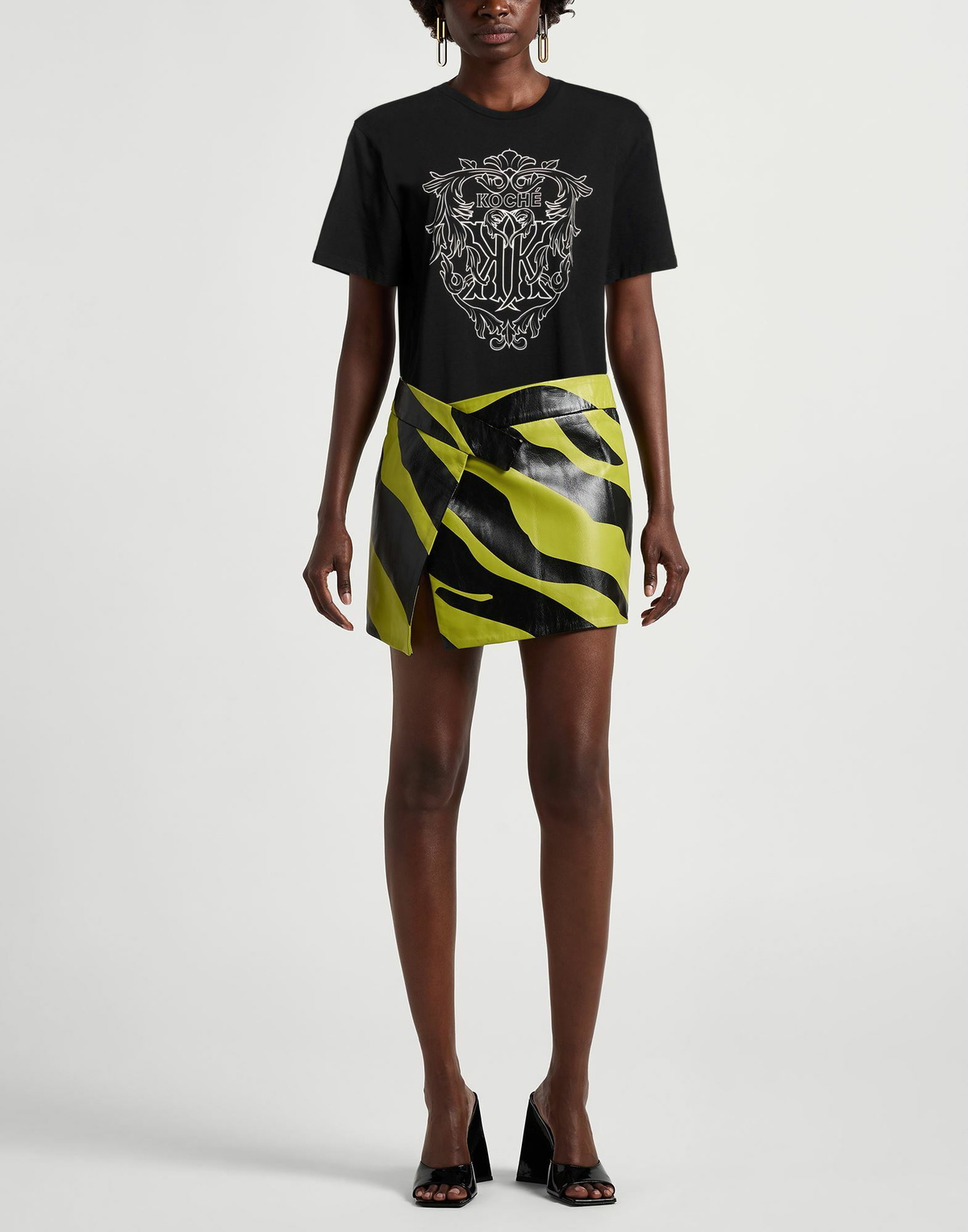 Koché Womens T-shirt in Black