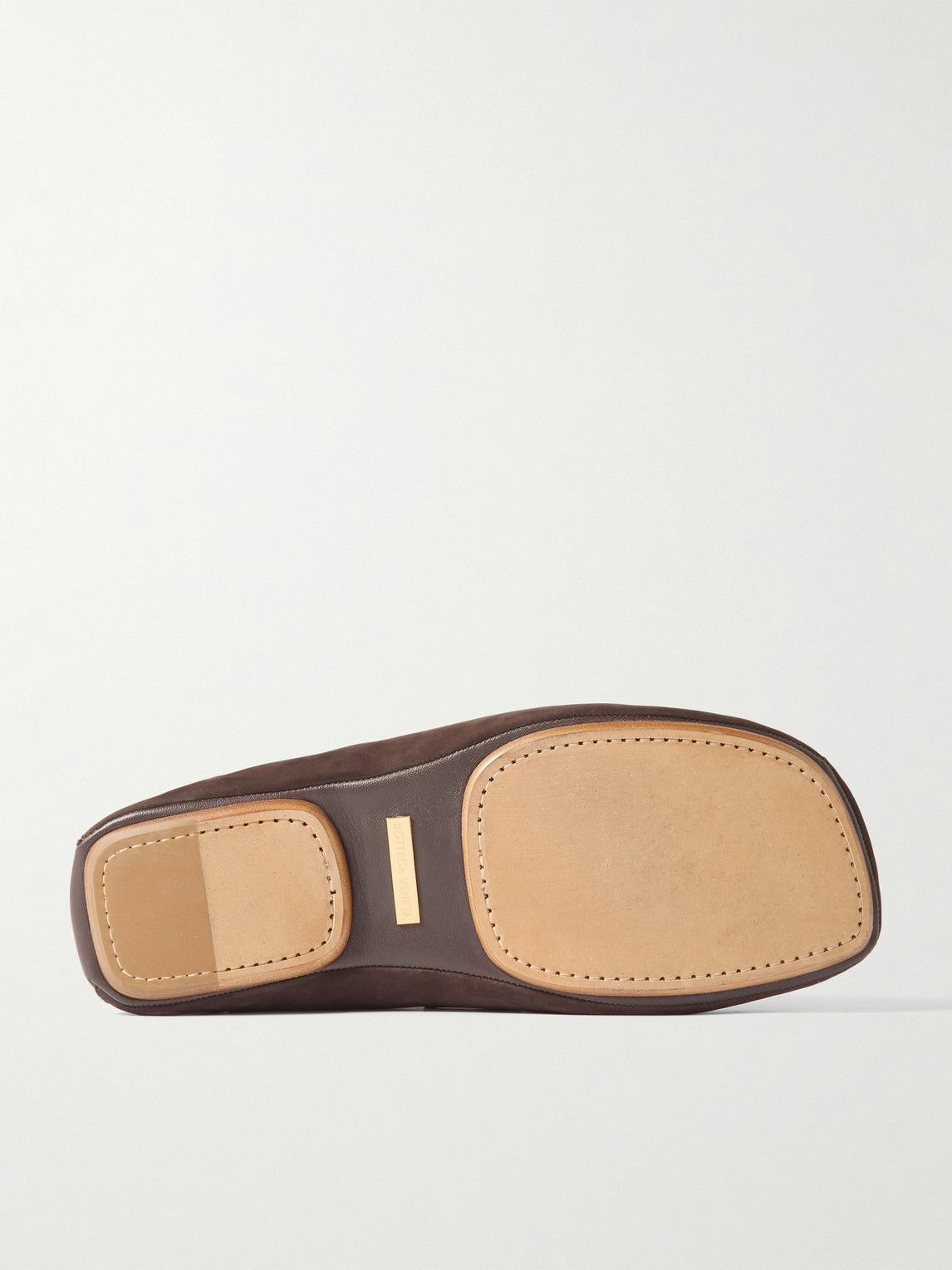 Bottega Veneta - Knot-Detailed Leather-Trimmed Textured-Nubuck Loafers - Brown