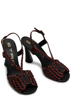 Etro 100 Woven Faux Leather Sandals Burgundy