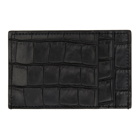 Alexander McQueen Black Croc Skull Card Holder