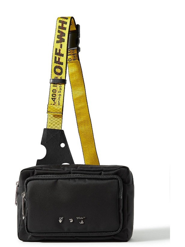 Photo: Off-White - Off-Core Faux Leather-Trimmed Nylon Messenger Bag