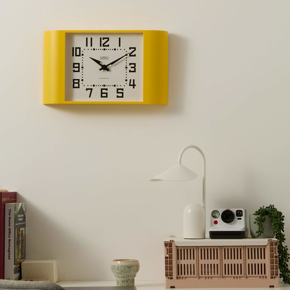 Newgate Clocks Metro Wall Clock in Yellow 