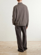 Acne Studios - Oversized Logo-Embroidered Wool and Yak-Blend Polo Sweater - Brown