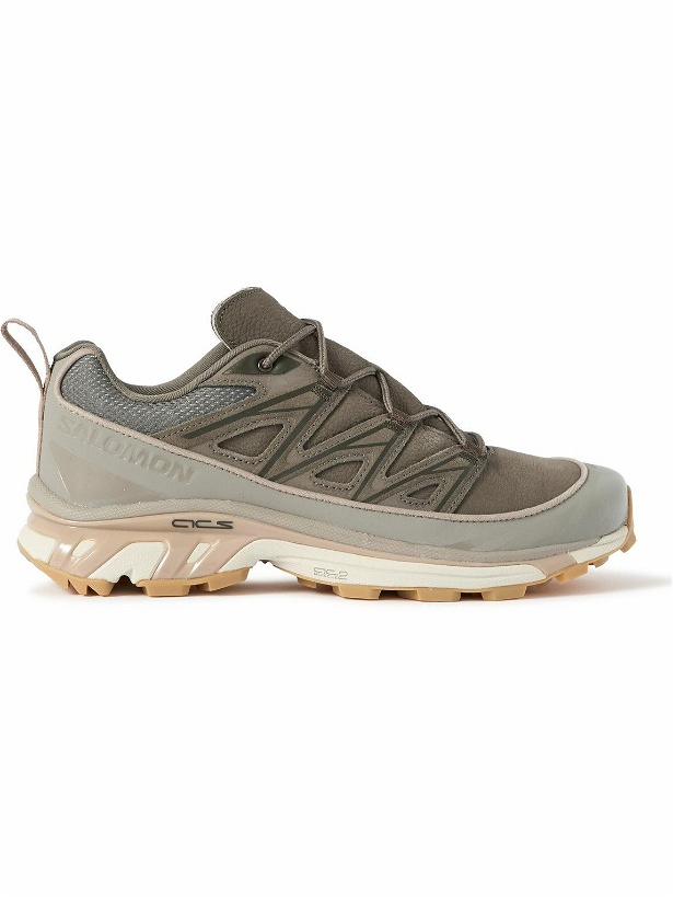 Photo: Salomon - XT-6 Expanse LTR Mesh-Trimmed Suede and Leather Sneakers - Neutrals