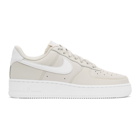 Nike Taupe and White Air Force 1 07 Sneakers