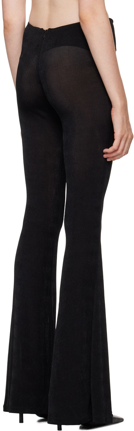 MISBHV Black Cutout Flared Trousers