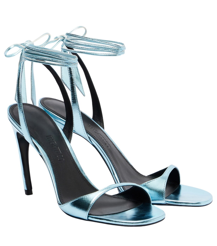 Photo: The Attico Ora 95 leather slingback sandals