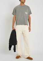 Cherry Los Angeles Carpenter Paint-splatter Canvas Cargo Trousers White