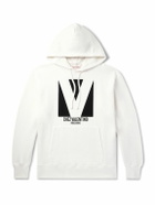 Valentino Garavani - Logo-Print Cotton-Jersey Hoodie - Neutrals