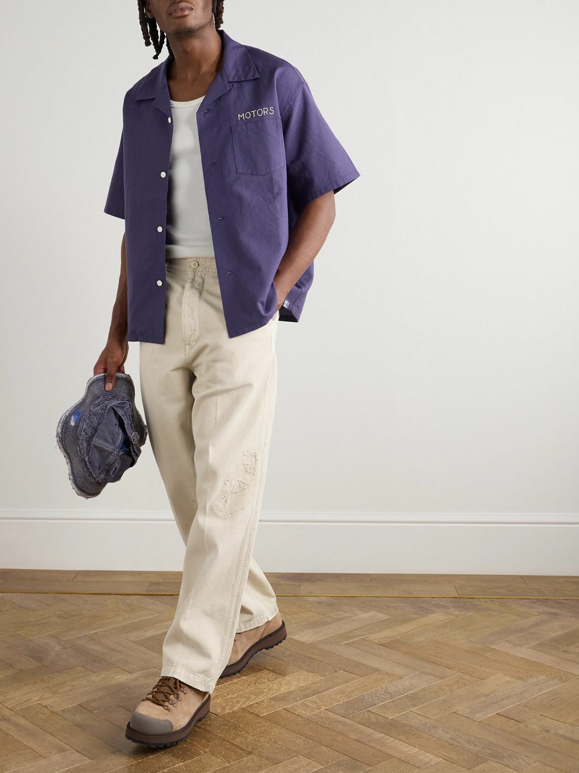 Visvim - Crash Straight-Leg Distressed Cotton-Twill Chinos