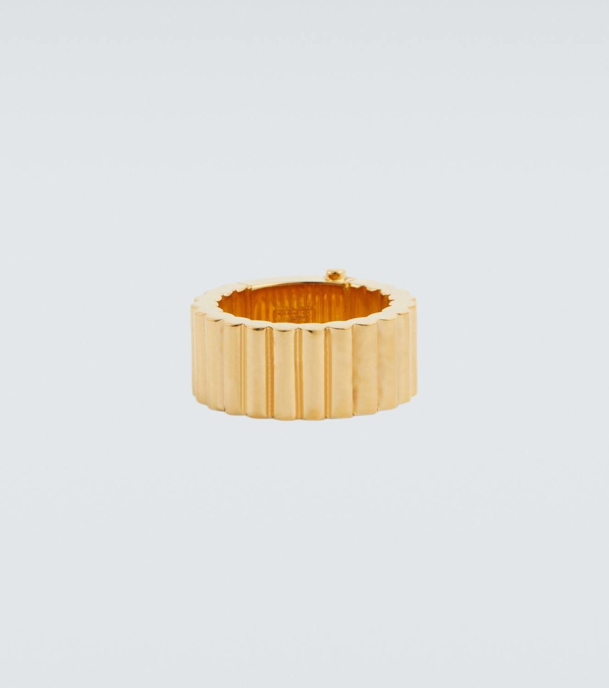 Bottega Veneta 18kt gold-plated sterling silver and malachite ring