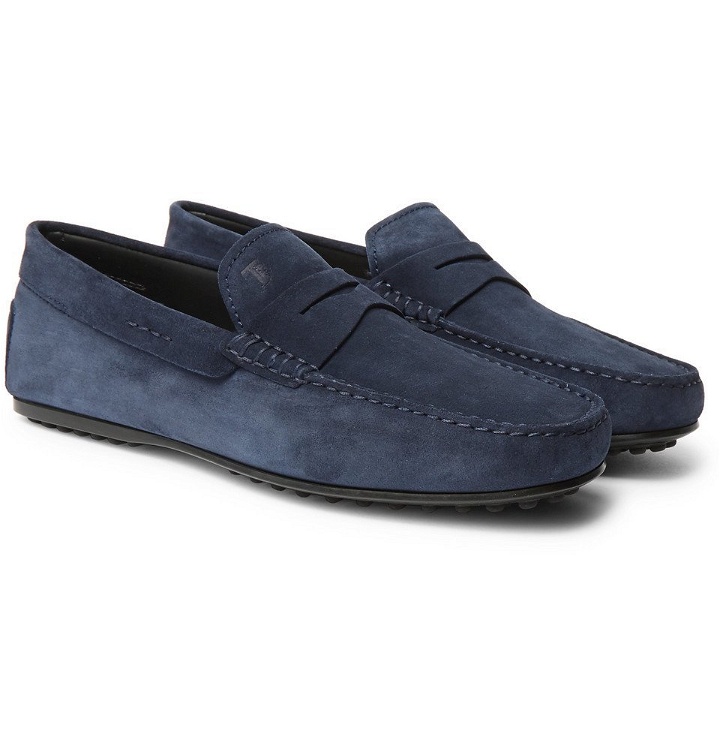 Photo: Tod's - Gommino Suede Driving Shoes - Men - Navy