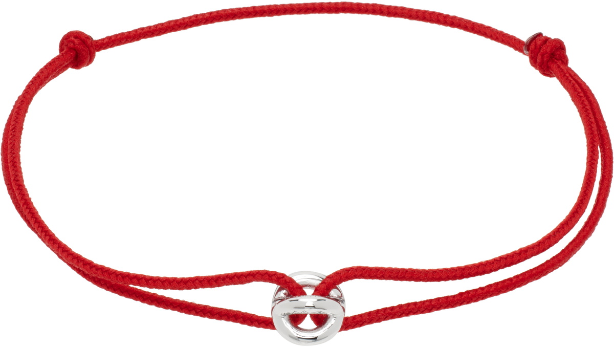 Le Gramme Red Interlaced Cord 'Le 1g' Bracelet