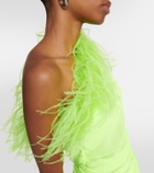 Giuseppe di Morabito Feather-trimmed midi dress