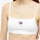 Tommy Jeans Women's Ultra Crop Xs Badge Tie Back Top in White