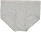 Calvin Klein Underwear Four-Pack Grey Classic Fit Briefs