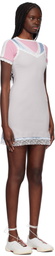 AMBUSH Gray Layered Minidress
