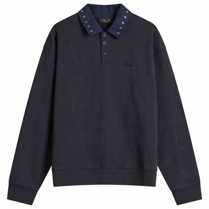 Photo: Dime Men's Wave Rugby Sweatshirt in Navy