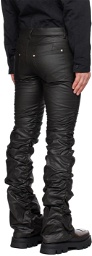 MISBHV Black Waxed Trousers