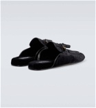 Tom Ford Sean croc-effect velvet slippers