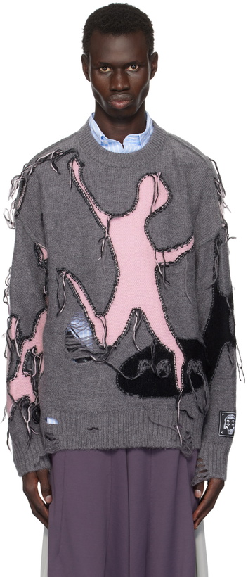 Photo: Perks and Mini Gray Freedom Distressed Sweater