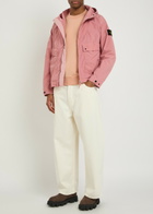 Stone Island Logo Cotton Sweatshirt Pink