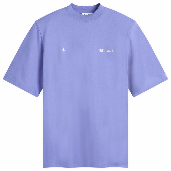 Photo: The Attico Women's Kilie Oversized Logo T-Shirt in Violet