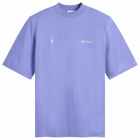 The Attico Women's Kilie Oversized Logo T-Shirt in Violet