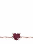 DODO - 9kt Heart Synthetic Ruby Bracelet
