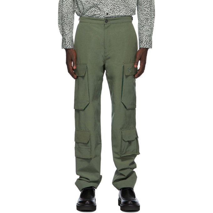 Photo: Kenzo Green Logo Cargo Pants